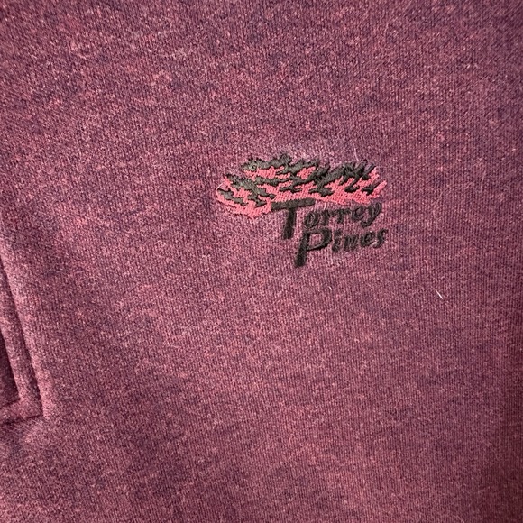 Peter Millar Crown Comfort Interlock‎ Sweater Sz M Purple 1/4 Zip Torrey Pines - Picture 3 of 7